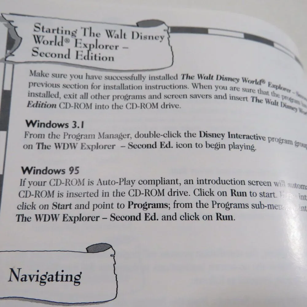 Walt Disney World EXPLORER  Computer Game OUT OF DATE SOFTWARE